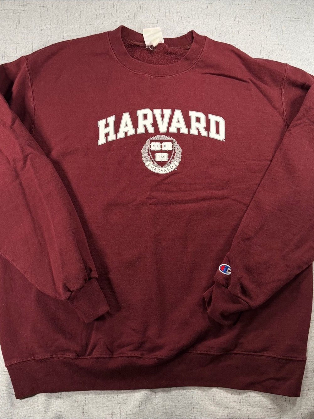 Y2K Champion Harvard Crewneck Sweatshirt - Maroon